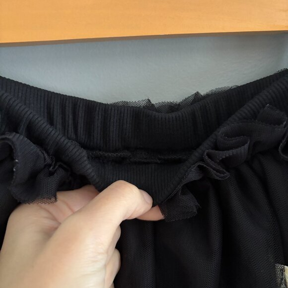Girl's Black Tutu + Tights - Picture 5 of 10